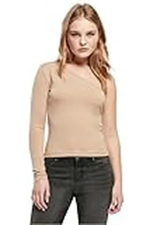 Urban classics Camiseta de Manga Larga asimétrica para Mujer, , XL