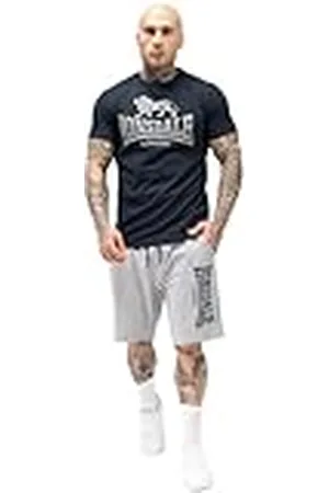 Lonsdale London Conjunto de camiseta y pantalones cortos para hombre de ajuste normal MAIR, marl, L