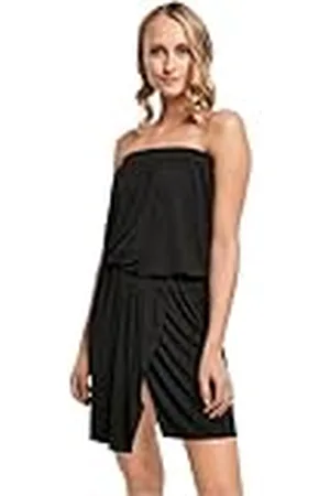 Urban classics Tb4368-ladies Viscose Short Bandeau Dress Vestido Informal, , 4XL Mujeres