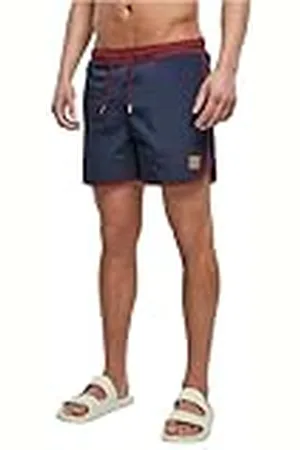 Urban classics Bañador Retro para Hombre, Color Azul Marino, Ropa de Calle, , XXXL