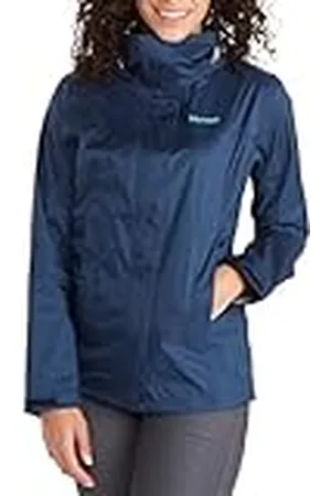 Marmot Mujer PreCip Eco Jacket Chaqueta impermeable para lluvia, chubasquero transpirable con capucha, cortaviento ligero hardshell para senderismo y bicicleta, , S