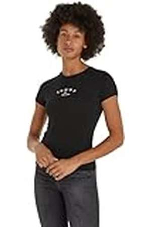 Tommy Hilfiger Camiseta de Manga Corta para Mujer Slim Cuello Redondo, , XXS