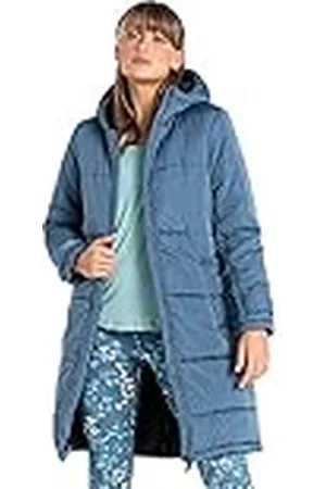 Dare 2B Reputable Long II Womens Long Coat Jacket tejido reciclado repelente al agua - cremallera completa con 2 bolsillos bajos con cremallera, capucha y puños ajustables