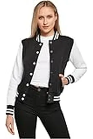 Build Your Brand Ladies Sweat College Jacket Chaqueta Varsity, , L para Mujer
