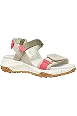 Geox D SORAPIS + Grip B, Sandalia Deportiva Mujer, Lt Taupe/Sage, 37 EU