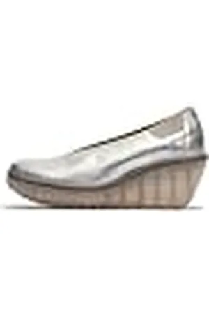 Fly London YOZA438FLY, Cuñas Mujer, Silver, 41 EU
