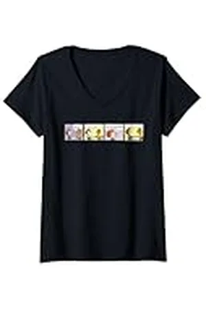 Peanuts Mujer Tira cómica retro con los deberes escolares de Peppermint Patty Franklin Camiseta Cuello V