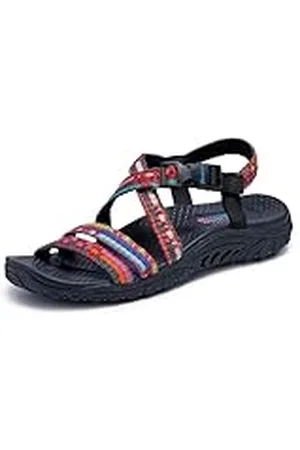 Skechers Reggae-Sew Me-Correa Trasera Tejida Bohemia con Tiras, Sandalia Mujer, , 38 EU