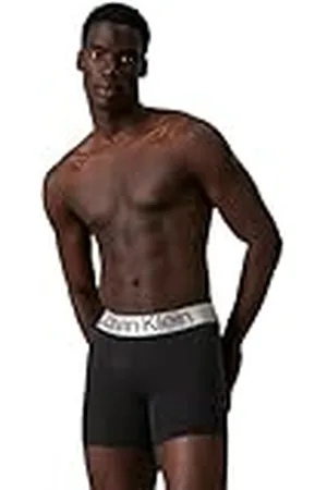 Calvin Klein Pack de 3 Calzoncillos Bóxer para Hombre Algodón Elástico, , S