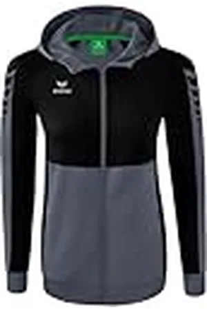 Erima Mujer Six Wings Chaqueta de entrenamiento con capucha, slate grey, 40