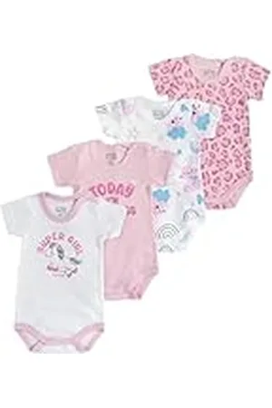 chicco Pack body de manga corta, Bodies Bebé - Unisex, , 0 meses (pack de 4)
