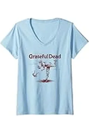 Grateful Dead Mujer Skelly Baseball Pitcher Camiseta Cuello V