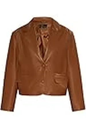 Nascita Damen Lederblazer 29027088-na03, Cognac, S Blazer, , Mujeres