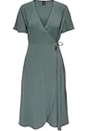 ONLY Onlcali Life S/S Midi Wrap Dress Wvn, , XS Mujeres