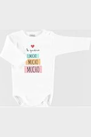 BABIDU Body Bebé Personalizado con Frases Divertidas y Originales - Para Papá, Mamá, Tía, Padrinos y Abuelos - Body Bebé Manga Larga 100% Algodón - Regalo Recién Nacido - Ropa Bebé Niño y Niña Unisex