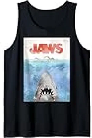 Jaws 50th Anniversary Poster Watercolor Style Dual Sided Camiseta sin Mangas
