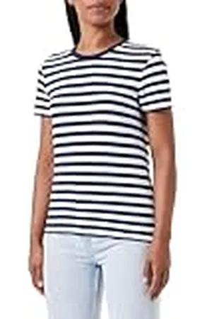 HUGO BOSS C_esla_Striped Camiseta, , XL para Mujer