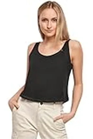 Build Your Brand Ladies Oversized Tanktop Camiseta, Mujer, Black, M