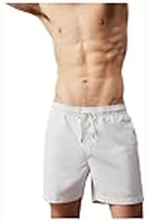Calvin Klein Bañador Hombre Medium Drawstring Pernera media, Blanco, XXL