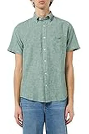 GANT Reg Cotton Linen SS Shirt Camisa, , M Hombres