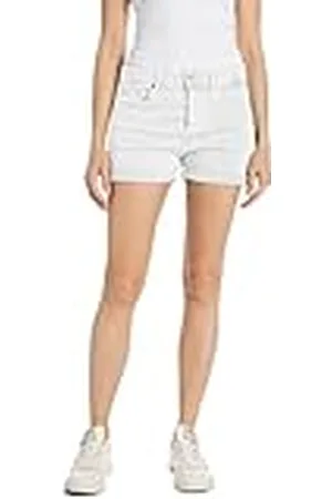 Replay Pantalones cortos vaqueros de mujer con tejido elástico, blanco (Optical White 001), 23W