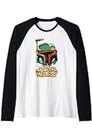 STAR WARS Doodle Boba Fett Camiseta Manga Raglan