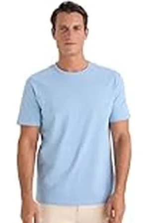DeFacto Herren Basic Klassisches T-Shirt für Männer Camiseta, , M Hombres