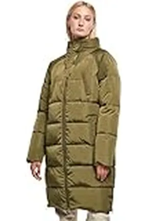 Urban classics Ladies High Neck Puffer Coat Chaqueta, , M para Mujer