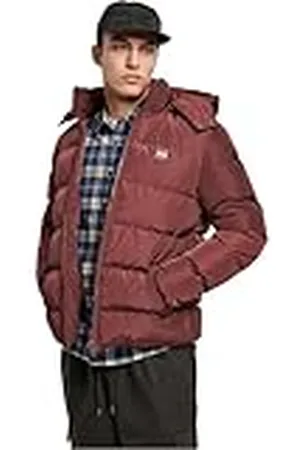 Urban classics Chaqueta Hombre con Capucha, Capucha Extraíble, Chaquetón con Cremallera Y Puños Elásticos, Chaqueta Resistente al Agua, Tallas S - 5XL
