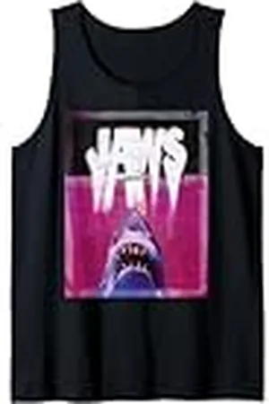 Jaws 50th Anniversary Poster VHS Style Front & Back Camiseta sin Mangas