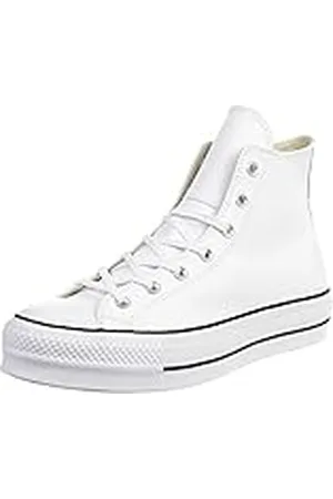 Converse Chuck Taylor CTAS Lift Clean Hi, Zapatillas Altas Mujer, Blanco (White/Black/White 102), 42 EU