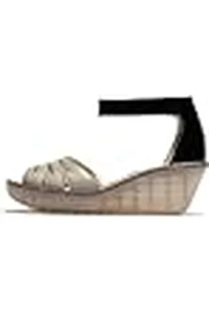 Fly London YELU545FLY, Sandalias Mujer, Silver/Black, 35 EU