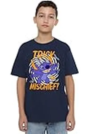 Lilo & Stitch Lilo & Stitch Trick Or Mischief Unisex Kids T Shirt Camiseta, , 3-4 años para Niños
