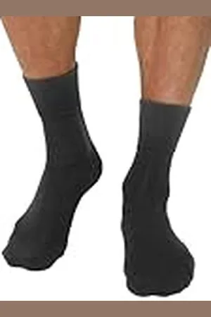 Nur Die Wellness Socken 2er Pack Herren mit Gepolsterter Sohle Komfortbund Weiche Baumwolle Hoher Bund (Gr. 39-46) Calcetines, Gris Medio, 48 Hombres