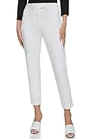 DKNY Pantalón Recto con pestaña Frontal Casuales de negoci, , 40 para Mujer