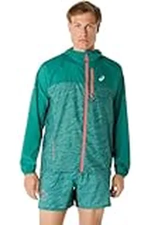 Asics 2011C991-300 FUJITRAIL PACKABLE WINDBREAKER Jacket Hombre RAINY LAKE/BIRCH Tamaño XS