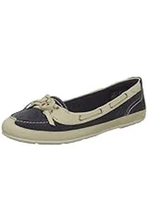 Timberland EK Boothbay Boat 3911rm_Bleu (Navy Suede with Off White) - Bailarinas de Cuero para Mujer, Color Azul, Talla 37.5
