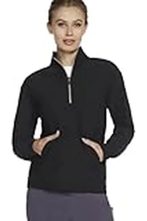 Skechers Goluxe Rib 1/4 Zip Suéter, , 3XL para Mujer