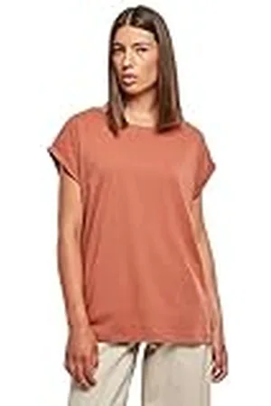 Urban classics Ladies Extended Shoulder tee Camiseta, Terracota, XL Mujeres