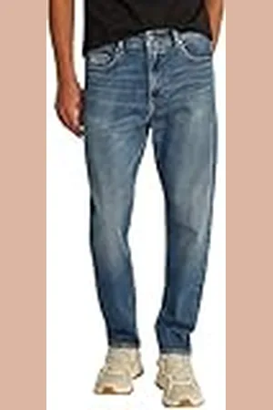 Tommy Hilfiger Vaqueros Hombre Isaac Relaxed Tapered Fit, Azul (Denim Dark), 30W/30L