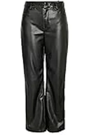 Noisy May NMANDY Yolanda PU HW Wide Pants Noos Pantalones de Cuero de imitación, , XL para Mujer