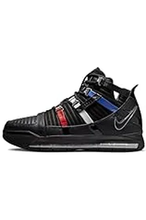 Nike Zoom Lebron III QS, Zapatillas de básquetbol Hombre, Black Silver Univers, 48.5 EU