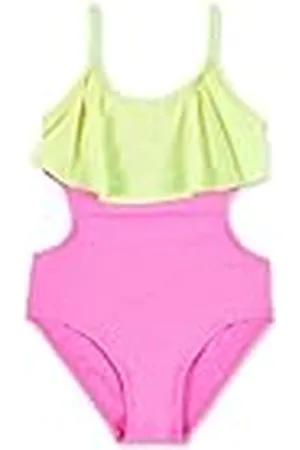 Tuc Tuc Bañador Fucsia Verde niña Neon Jungle (Talla 6 años)