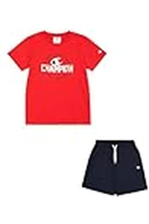 Champion Legacy Boy-Graphic Crewneck Set with Logo Conjunto, , 11-12 Años para Niños