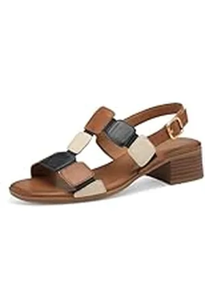 Tamaris Comfort 8-88203-42 890 Navy Comb Sandalias de tacón Cómodo Multiancho Calzado Diario Festivo Elegante, talón Mujer, , 42 EU Ancho