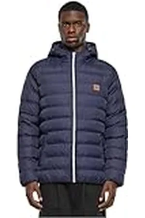 Urban classics Chaqueta de invierno con capucha para hombre, cálida y acolchada, cortaviento de material sintético, plumón apto para entretiempo