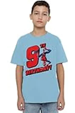 Marvel Mandarin creative ltd Spiderman Birthday 9 Unisex Kids T Shirt Camiseta, , 12-13 años para Niños