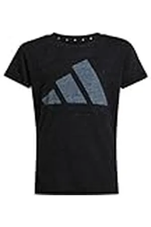 adidas Niñas Essentials Big Logo T-Shirt, Black/White, 9-10 Years