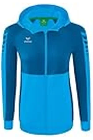 Erima Mujer Six Wings Chaqueta de entrenamiento con capucha, curacao, 38
