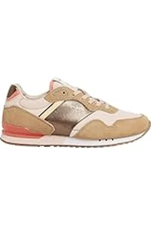 Pepe Jeans London Glam W, Zapatillas para Mujer, Marrón (Sand Beige), 6